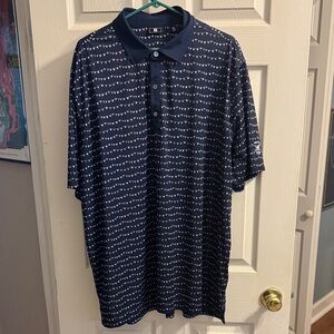 FootJoy Flag Patterned Navy Polo Shirt